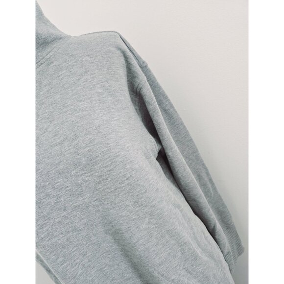 Haven Well Within Fleece Turtleneck Mock Midi Gray Sweater Sweat Shirt Dress M - Picture 5 of 13